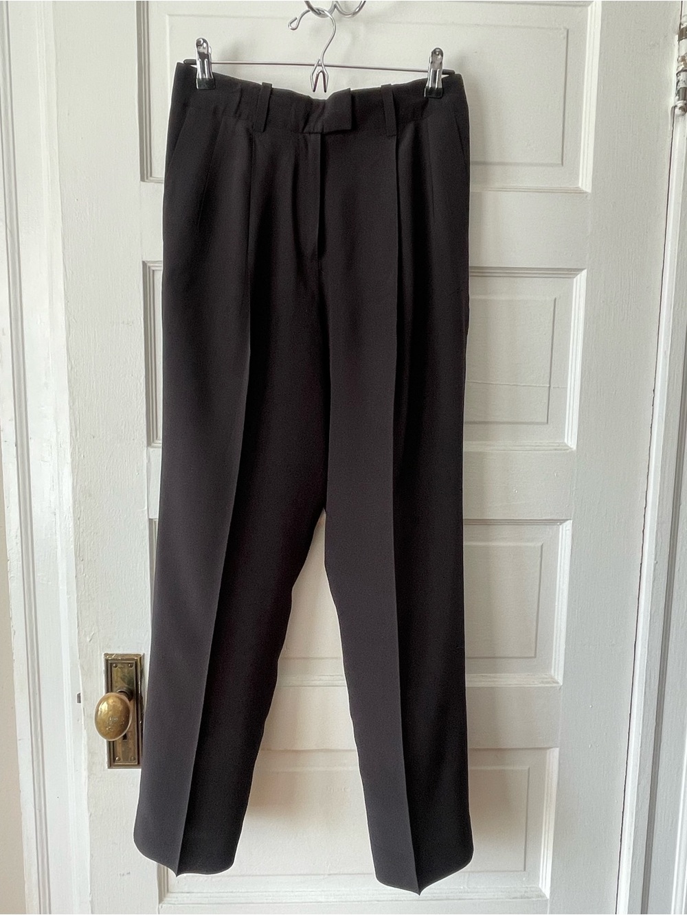 COS Pleated Silk straight leg trouser